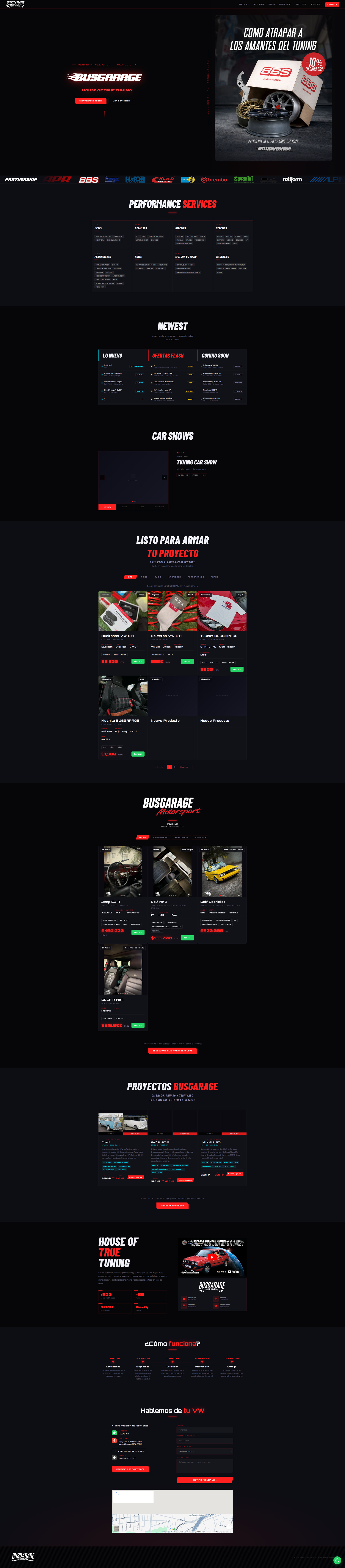 Bus Garage Tuning Company — Sitio automotriz